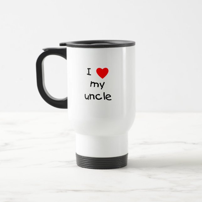 I Love My Uncle Travel Mug (Left)