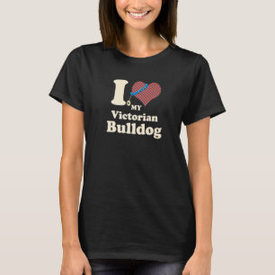 I Love My Victorian Bulldog Heart Dog Owner T-Shirt