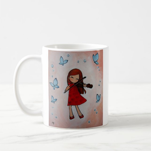 I Love My Violin Coffee Mug (Left)