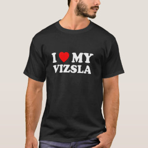 I Love My Vizsla Heart Dog Mum & Dad T-Shirt