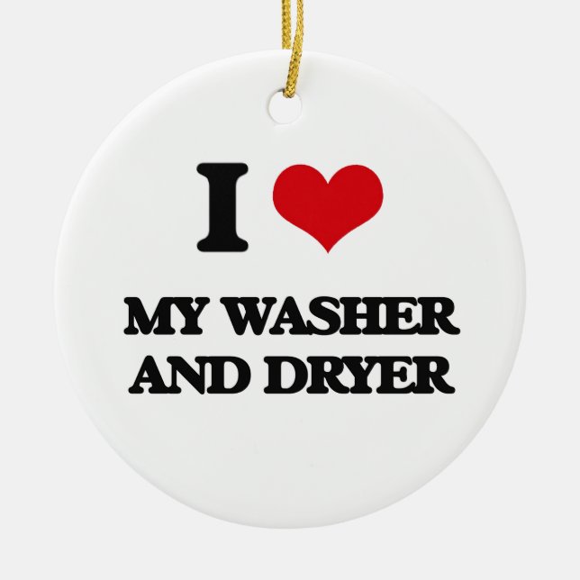 I love My Washer And Dryer Ceramic Tree Decoration (Front)