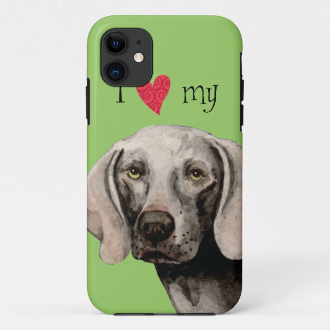 I Love my Weimaraner Case-Mate iPhone Case (Back)