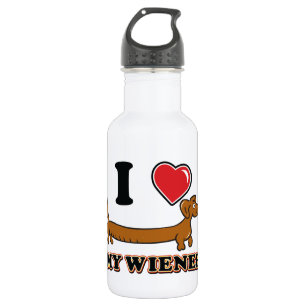 I love my Weiner - Dachshund 532 Ml Water Bottle