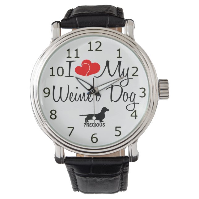 I Love My Weiner Dog Watch (Front)