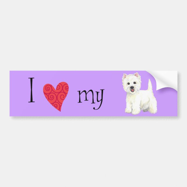 I Love my Westie Bumper Sticker (Front)