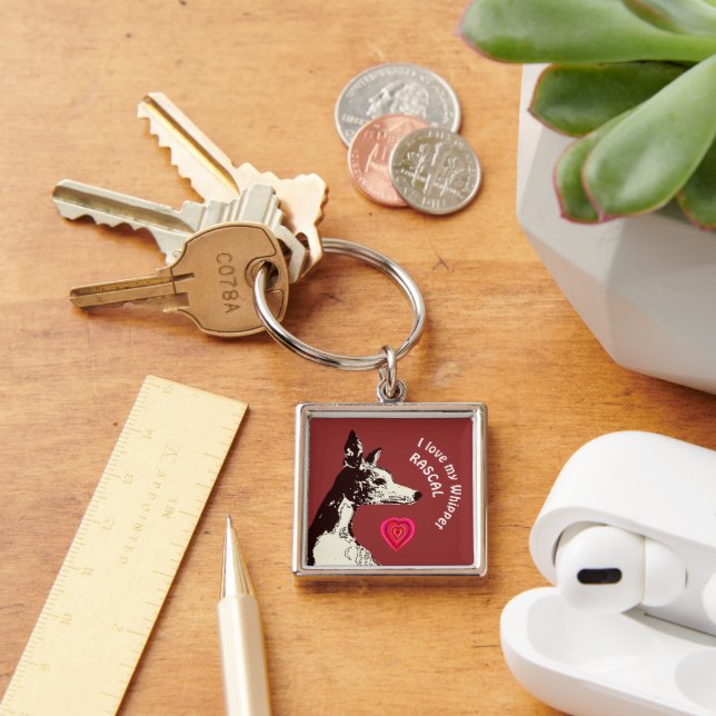 I love my Whippet Keychain (Desk)