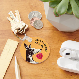 I love my Whippet Keychain