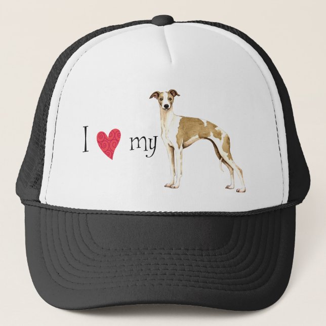 I Love my Whippet Trucker Hat (Front)