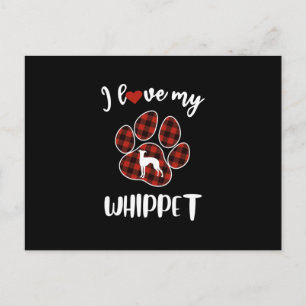 I Love My Whippet Valentine Dog Lover T-Shirt Postcard
