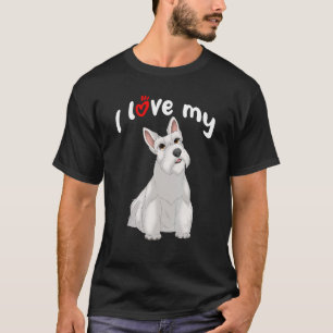 I Love My White Scottish Terrier Dog T-Shirt