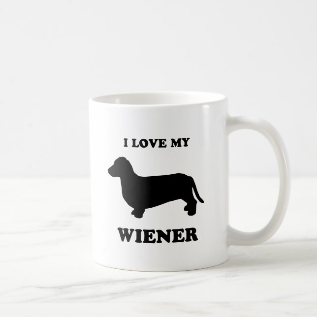 I love my wiener 2 coffee mug (Right)