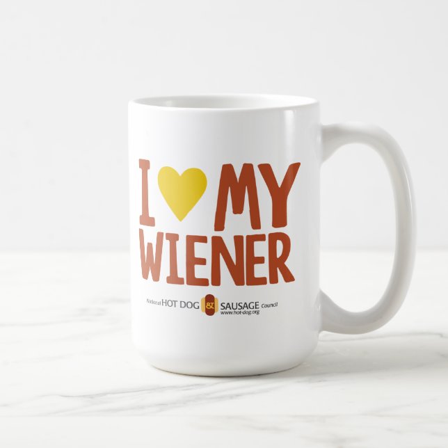 I Love My Wiener Coffee Mug (Right)