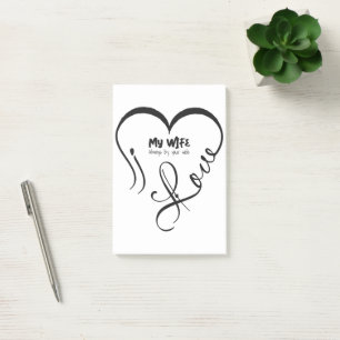 I Love My Wife • Always by your side Post-it Notes