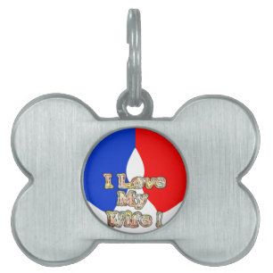 "I Love My Wife" Art Print Pet Tag