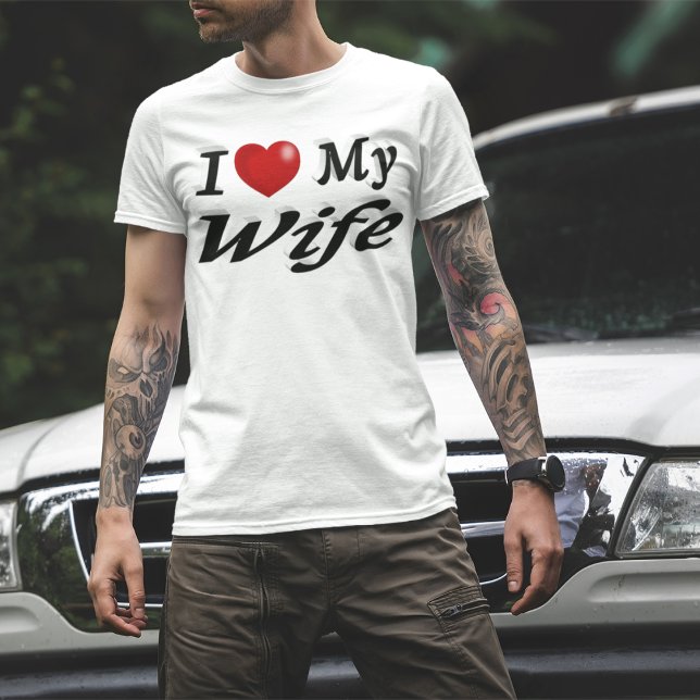 I Love My Wife cute black text T-Shirt (Creator Uploaded)