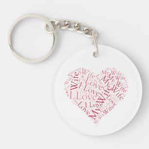 I Love My Wife Key Ring