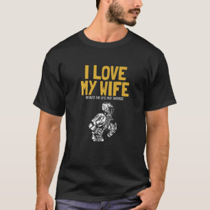 I Love My Wife Lacrosse Lax Legend Fan Mom Goalie T-Shirt