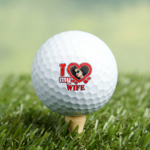 I Love My Wife Personalised Golf Balls