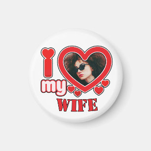 I Love My Wife Personalised Magnet