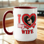 I Love My Wife Personalised Mug<br><div class="desc">I Love My Wife Personalised Photo and Text</div>