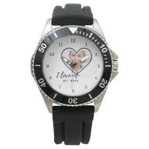 I Love My Wife PHOTO Gift - Best Friend Custom Watch