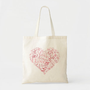 I Love My Wife Tote Bag