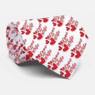 I Love My Wife Valentine Tie