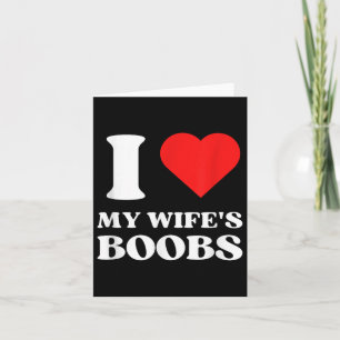 I Love My Wifes S Y2k Aesthetic Red Heart Card