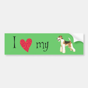 I Love my Wire Fox Terrier Bumper Sticker