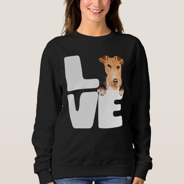 I Love My Wire Fox Terrier Dog Sweatshirt (Front)