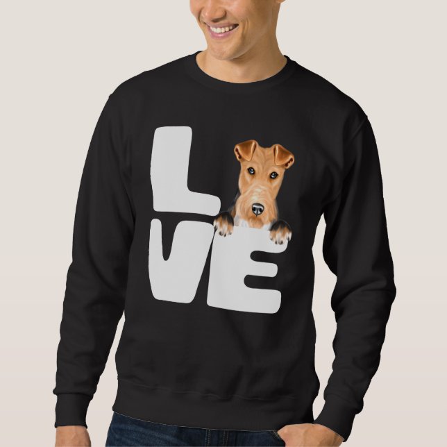 I Love My Wire Fox Terrier Dog Sweatshirt (Front)