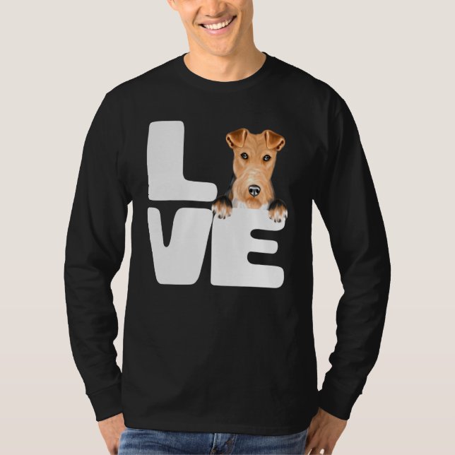 I Love My Wire Fox Terrier Dog T-Shirt (Front)