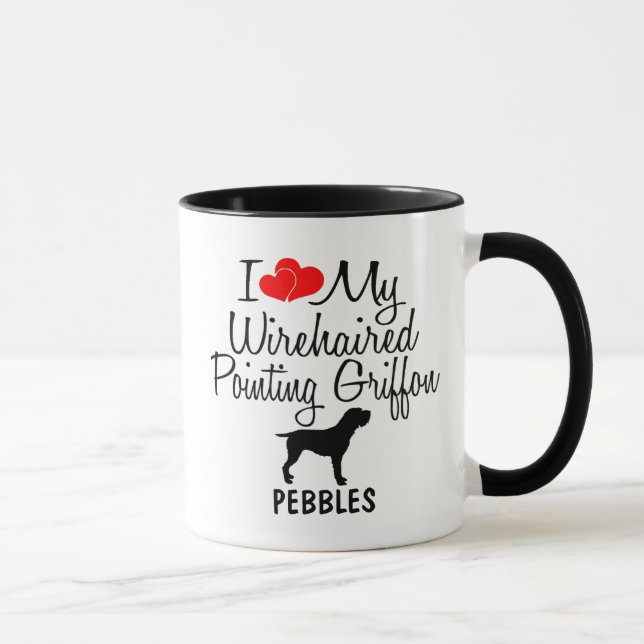 I Love My Wirehaired Pointing Griffon Mug (Right)
