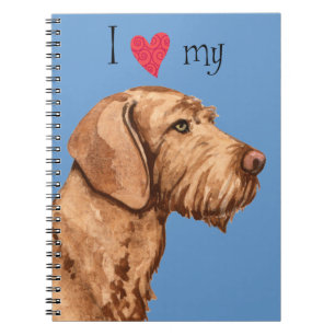 I Love my Wirehaired Vizsla Spiral Notebook