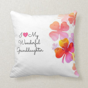 I Love My Wonderful Granddaughter, pastel design Cushion