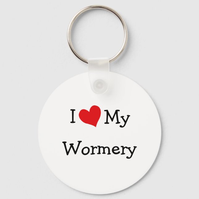 I Love My Wormery Key Ring (Front)