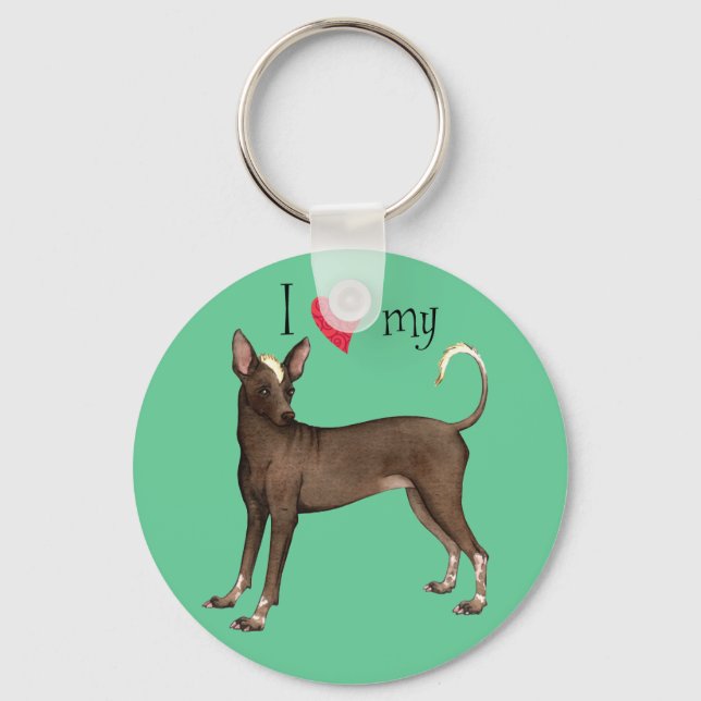 I Love my Xolo Key Ring (Front)