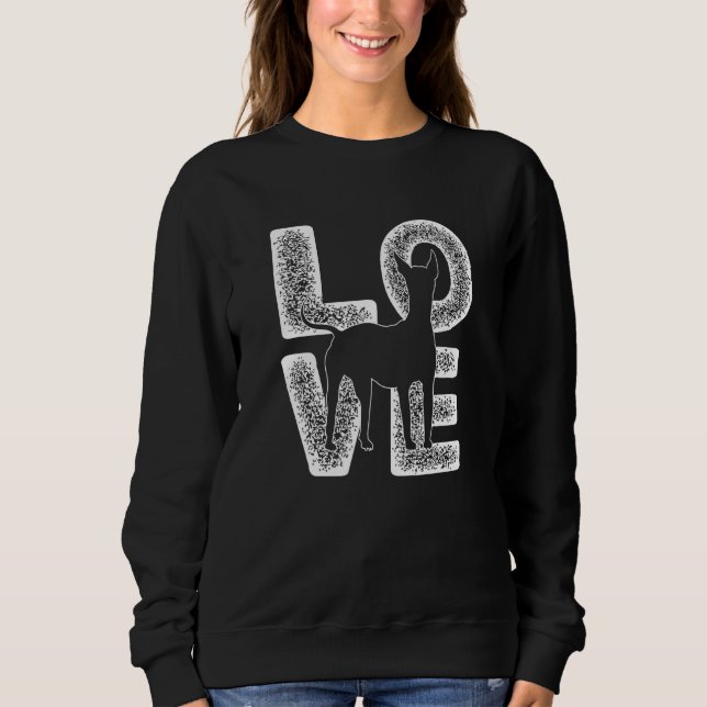 I Love My Xoloitzcuintle Dog Theme Design Sweatshirt (Front)
