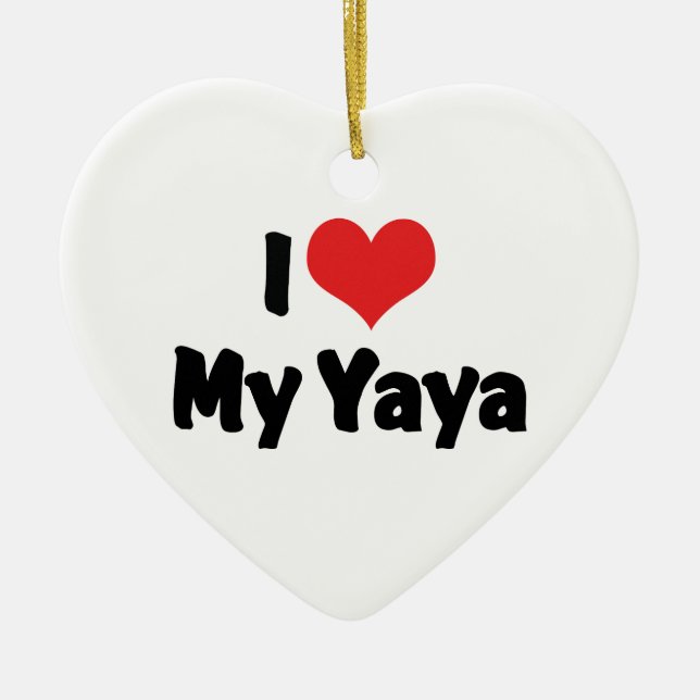 I Love My Yaya Ornament (Front)
