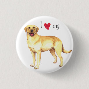 I Love my Yellow Lab 3 Cm Round Badge