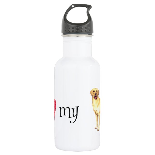 I Love my Yellow Lab 532 Ml Water Bottle (Front)