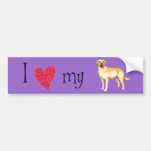 I Love my Yellow Lab Bumper Sticker