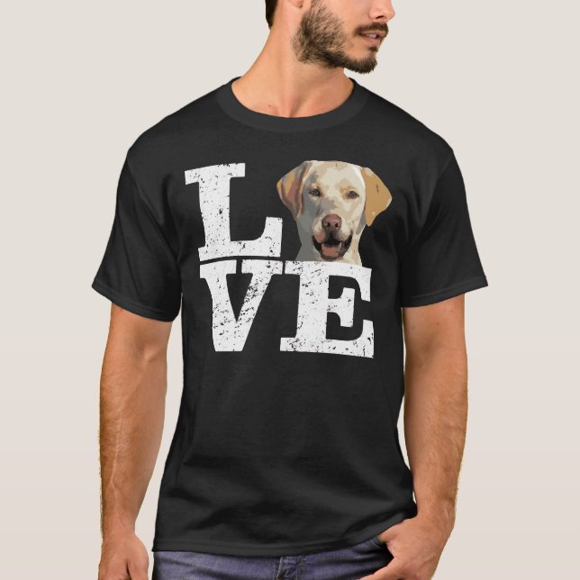 I Love My Yellow Lab Labrador Retriever Dog T-Shirt (Front)