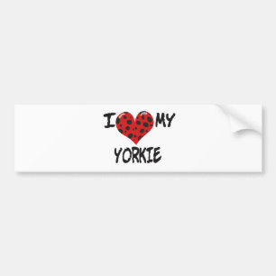 I Love My Yorkie Bumper Sticker