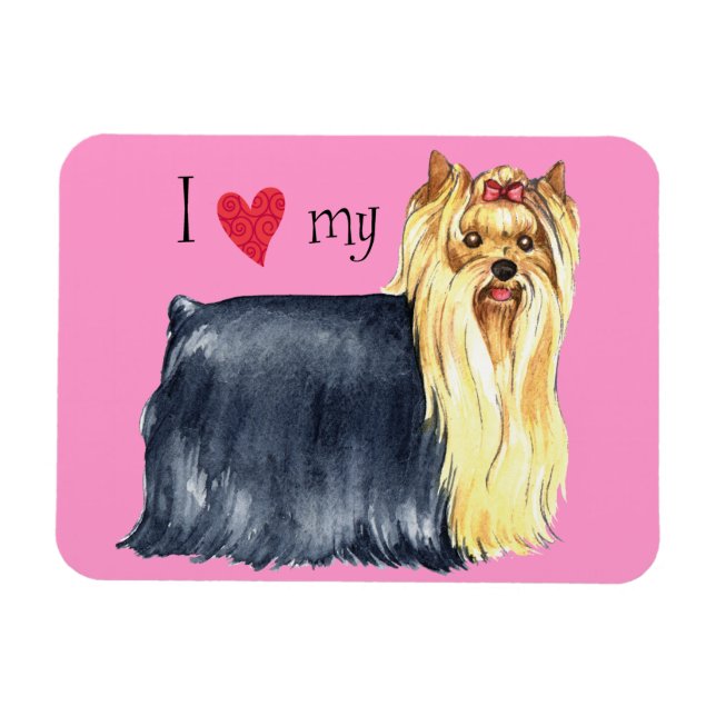 I Love my Yorkie Magnet (Horizontal)