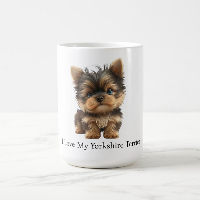 I Love My Yorkshire Terrier Coffee Mug (Center)