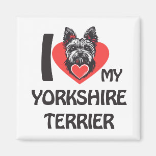 I Love My Yorkshire Terrier – Cute Yorkie Dog Magnet