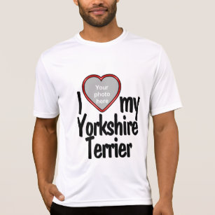 I Love My Yorkshire Terrier Heart Shaped Dog Photo T-Shirt