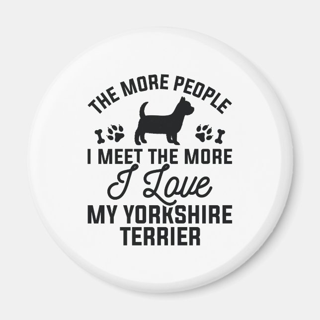 I Love My Yorkshire Terrier Magnet (Front)
