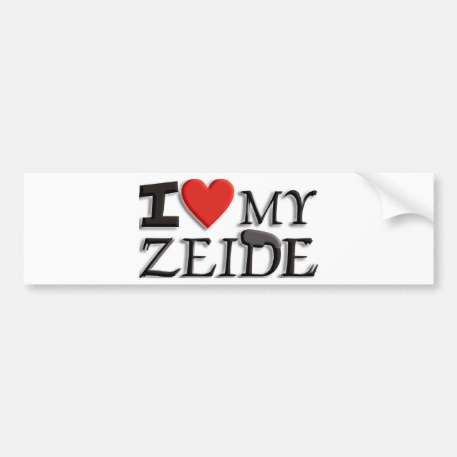 I love my Zeide Bumper Sticker (Front)